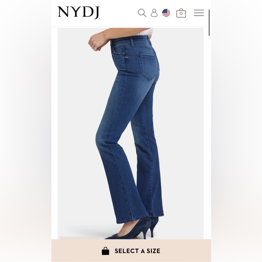 NYDJ Women's Blue Jeans stretch bootcut size 16 - Picture 12 of 13